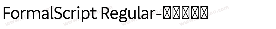 FormalScript Regular字体转换